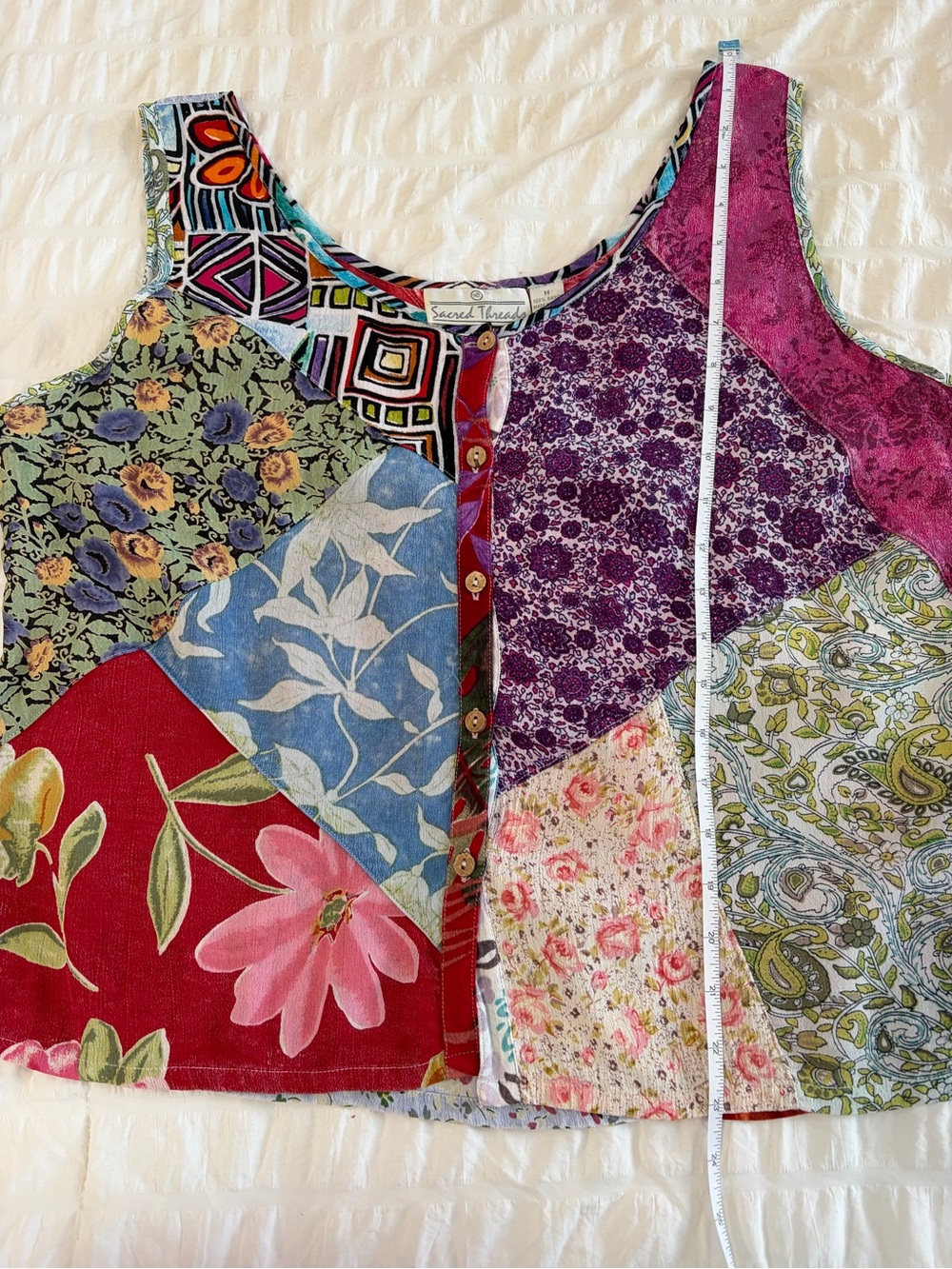 Sacred Threads- Patchwork Tank Top - Multicolor - Picture 11 of 16